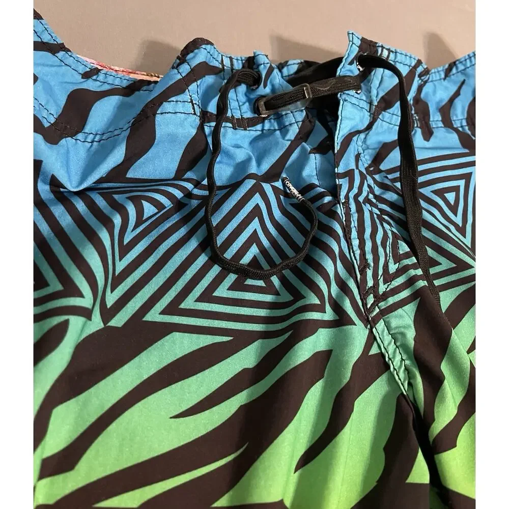 O’Neill Hyperfreak Jordi Smith Boardshorts Swim Trunks Blue Green Size 30